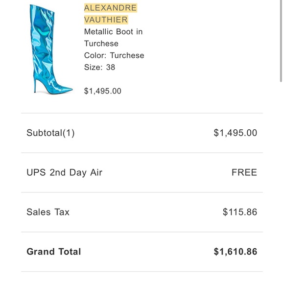 Alexandre Vauthier metallic boots - Picture 4 of 5